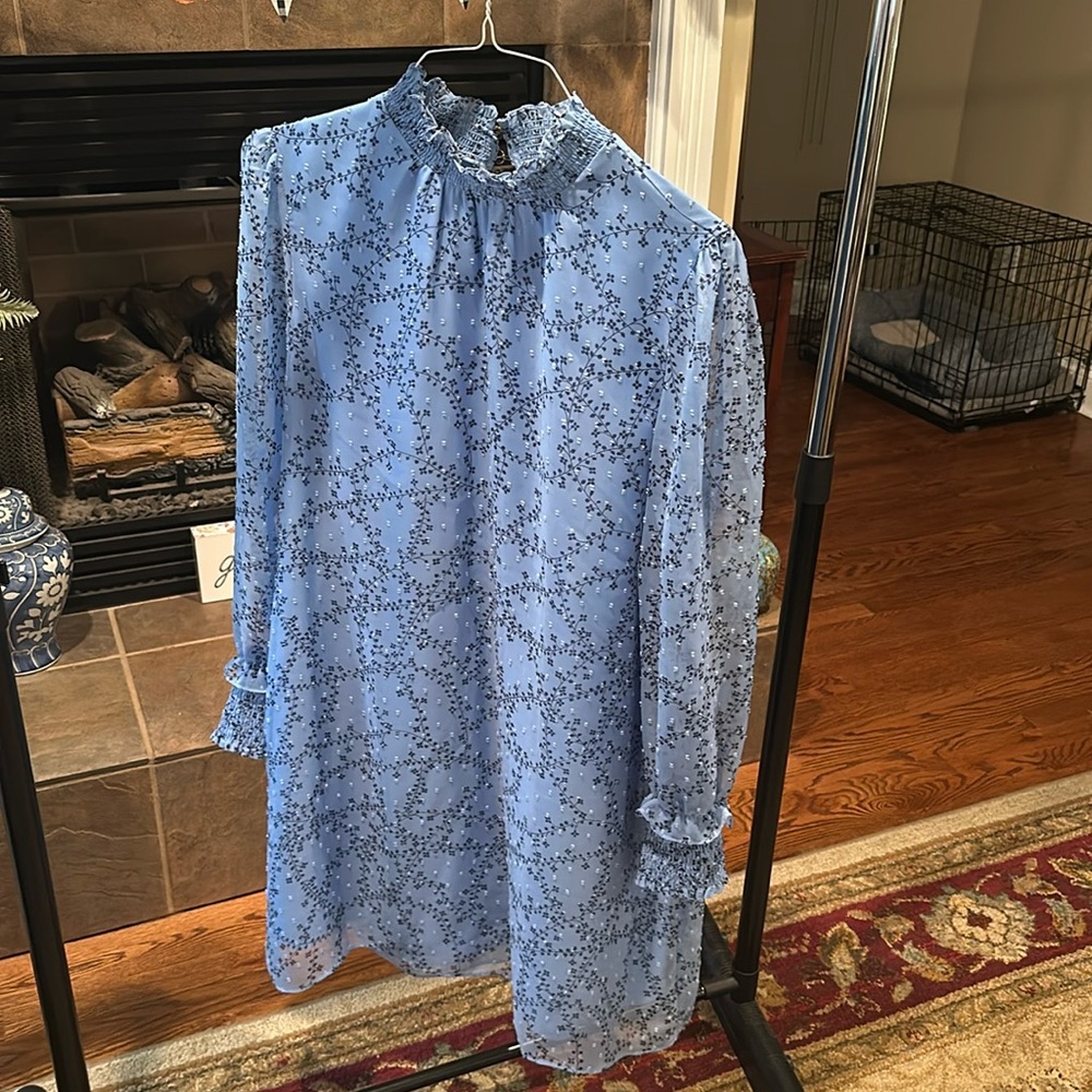 Draper James Swiss Dot Blue Shift Dress. Size XL - Picture 1 of 6
